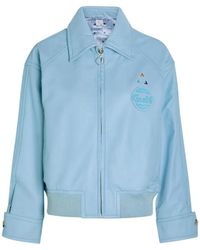 AN-Y1 - Leather Zip-Up Jacket - Lyst