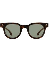Sporty & Rich - Tortoiseshell Round-Frame Sunglasses - Lyst