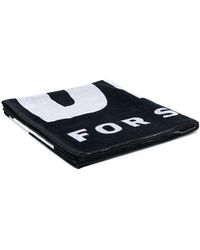 DIESEL Telo da mare con stampa - Nero