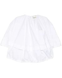 Litkovskaya - Balloon Hem-String Poplin Blouse - Lyst