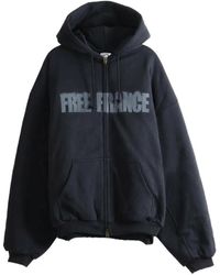 Vetements - Graphic-Print Zip-Up Hoodie - Lyst