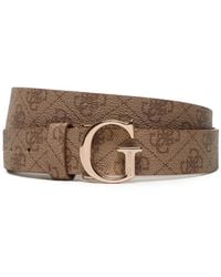 Guess - Emera Logo-Print Belt - Lyst