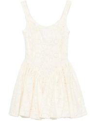 Agua Bendita - Robe Courte À Œillets Brodés Pluma - Lyst