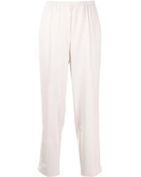 GOODIOUS Side Stripe Tapered Pants - White