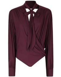 Amazuìn - Keila Draped Bodysuit - Lyst