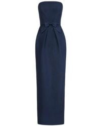 Oscar de la Renta - Bow-Detailed Column Gown - Lyst