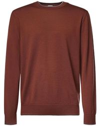 Eleventy - Contrast-Trim Crew-Neck Sweater - Lyst