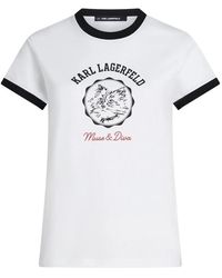 KARL LAGERFELD - Ikon Choupette Muse T-Shirt - Lyst