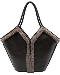 Hereu - Calella Curly Tote Bag mit Shearling-Besatz - Lyst