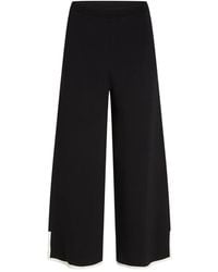 KARL LAGERFELD - Contrast-Piping Palazzo-Pants - Lyst