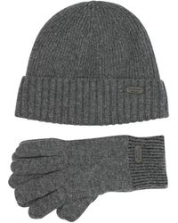 Barbour - Carlton Ribbed-Knit Beanie Hat And Gloves Set - Lyst