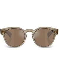 Oliver Peoples - Hayton Round-Frame Sunglasses - Lyst