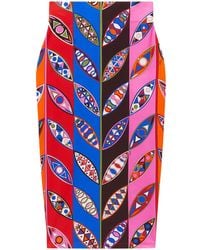 Emilio Pucci - Falda de tubo con estampado abstracto - Lyst