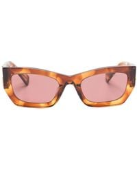 Miu Miu - Miu Glimpse Rectangle-frame Sunglasses - Lyst