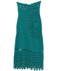 Rabanne - Bead-Embellished Midi Skirt - Lyst