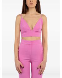 ACTUALEE - Spaghetti-Strap V-Neck Top - Lyst