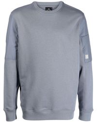 PS by Paul Smith - Contrast-panel Organic-cotton Sweatshirt - Lyst