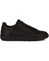 Geox - Spherica Leather Lace-Up Sneakers - Lyst