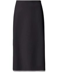 Fabiana Filippi - Mesh-Hem Midi Skirt - Lyst