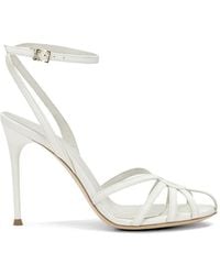 Sergio Levantesi - Strappy Leather Heeled Sandals - Lyst