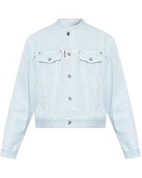 DSquared² - Classic Minimalist Zip Front Denim Jacket - Lyst