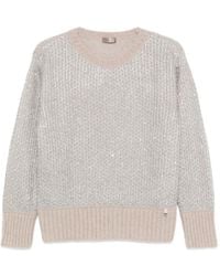 Herno - Metallic Gebreide Trui - Lyst