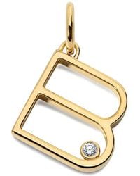Monica Vinader - Solitaire Diamond Initial Pendant - Lyst