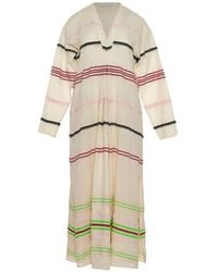 Devotion - Gestreepte Midi-Jurk - Lyst