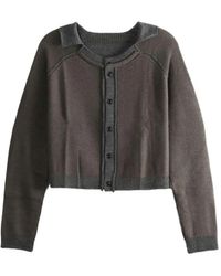 Y's Yohji Yamamoto - Layered-Detail Raglan-Sleeve Cardigan - Lyst