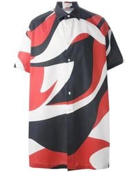 McQueen - Abstract-Print Short-Sleeve Shirt - Lyst