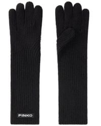 PINKO - Lange Handschuhe Mit Logo - Lyst