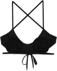Blumarine - Floral-Appliqué Bikini Top - Lyst