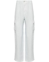 120% Lino - Linen Cargo Trousers - Lyst
