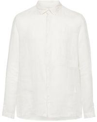 Transit - Straight-Collar Linen Shirt - Lyst