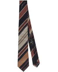 Etro - Logo Striped Tie - Lyst