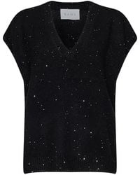 Kaos - V-Neck Sequin-Embellished Sweater - Lyst