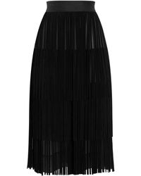 Dolce & Gabbana - Silk Organza Midi Skirt - Lyst