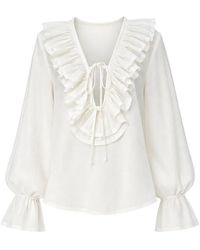 ELEH - Bluse Mit Rüschen - Lyst