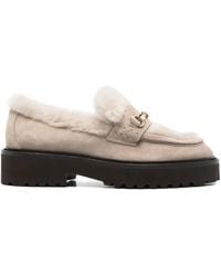 Doucal's - 40Mm Shearling Platform Loafers - Lyst