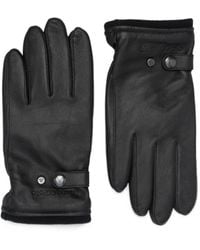 Marc O' Polo - Logo-Debossed Leather Gloves - Lyst