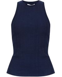 Victoria Beckham - Ribbed Marine Tank Top - Lyst