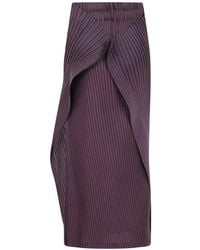 Issey Miyake - Pleated Layered-Effect Maxi Skirt - Lyst
