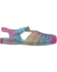 Melissa - Possession Glitter-Embellished Flat Sandals - Lyst