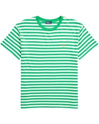 Polo Ralph Lauren - Maglietta In Cotone Biologico A Righe - Lyst