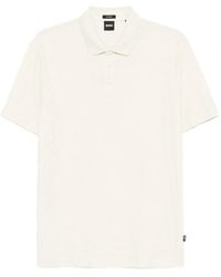 BOSS - Patterned-Jacquard Polo Shirt - Lyst