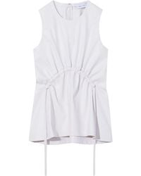 Proenza Schouler - Drawstring-Detail Faux-Leather Top - Lyst