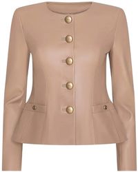 L'Agence - Mariella Blazer Met Peplum Afwerking - Lyst