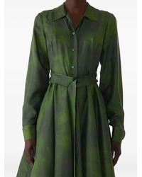 Jason Wu - Smudged Canvas Belted Twill Dress - Lyst