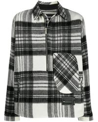 we11done - Chaqueta A Cuadros Con Media Cremallera - Lyst