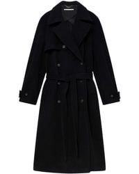 Stella McCartney - Belted Double-breasted Wool Coat - Lyst